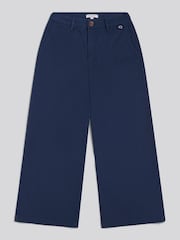 U.S. Polo Assn Blue Ankle Wide Leg Chino Trousers - Image 5 of 7