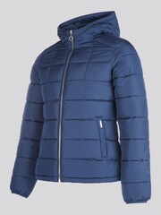 U.S. Polo Assn. Blue Quilted Hooded Puffer Coat - Image 7 of 11