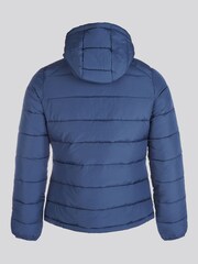 U.S. Polo Assn. Blue Quilted Hooded Puffer Coat - Image 8 of 11
