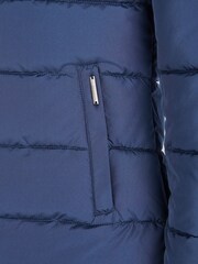 U.S. Polo Assn. Blue Quilted Hooded Puffer Coat - Image 9 of 11