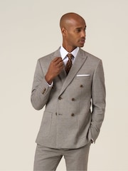 Skopes Brown Double Breasted Cannon Tailored Fit Houndstooth Single Suit Jacket - Image 1 of 6