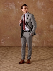 Skopes Brown Tapered Fit Cannon Houndstooth Suit Trousers - Image 1 of 5