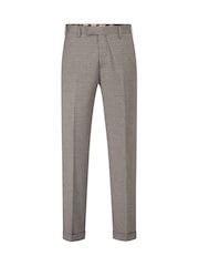 Skopes Brown Tapered Fit Cannon Houndstooth Suit Trousers - Image 4 of 5