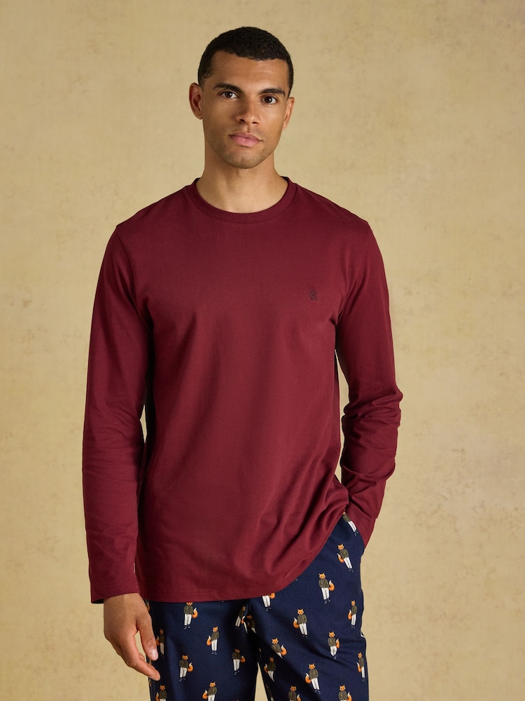 Joules Burgundy Red Lounge Top - Image 1 of 7 Joules Burgundy Red Lounge Top - Image 1 of 7
