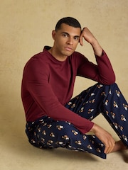 Joules Burgundy Red Lounge Top - Image 3 of 7