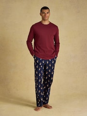 Joules Burgundy Red Lounge Top - Image 4 of 7