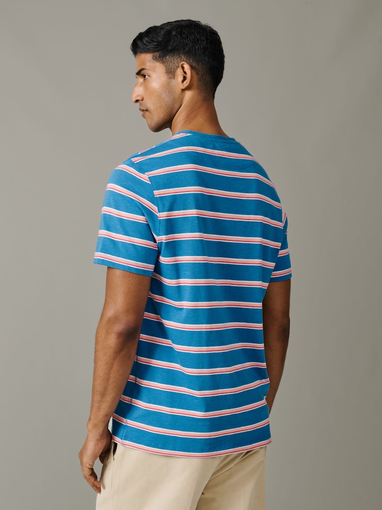 Aubin Blue Berkeley Slub T-Shirt - Image 2 of 4