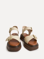 Linzi Nude Source Wide Fit With Buckle Straps Flatform Sandals - Image 3 of 5