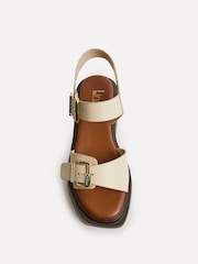 Linzi Nude Source Wide Fit With Buckle Straps Flatform Sandals - Image 5 of 5
