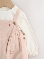 Ecru Bunny Baby Cord Dungraee And Long Sleeve Bodysuit 2 Piece Set (0mths-2yrs) - Image 9 of 16