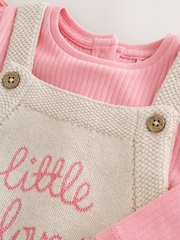 Ecru - Knit Baby Bodysuit & Dungaree 2 Piece Set (0mths-2yrs) - Larawan 10 ng 16