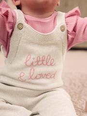 Ecru - Knit Baby Bodysuit & Dungaree 2 Piece Set (0mths-2yrs) - Larawan 5 ng 16