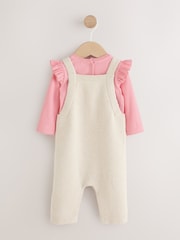 Ecru - Knit Baby Bodysuit & Dungaree 2 Piece Set (0mths-2yrs) - Larawan 7 ng 16