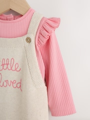 Ecru - Knit Baby Bodysuit & Dungaree 2 Piece Set (0mths-2yrs) - Larawan 9 ng 16