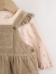 Sage Green Cord Dungaree and Bodysuit Baby Set 2 Piece (0mths-2yrs) - Image 4 of 11