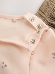 Sage Green Cord Dungaree and Bodysuit Baby Set 2 Piece (0mths-2yrs) - Image 7 of 11