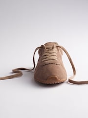 The Set Premium Comfort Soft Suede Trainers Grey - Image 3 of 7