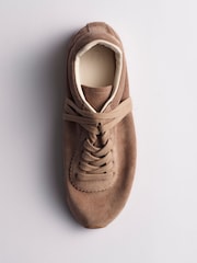 The Set Premium Comfort Soft Suede Trainers Grey - Image 6 of 7