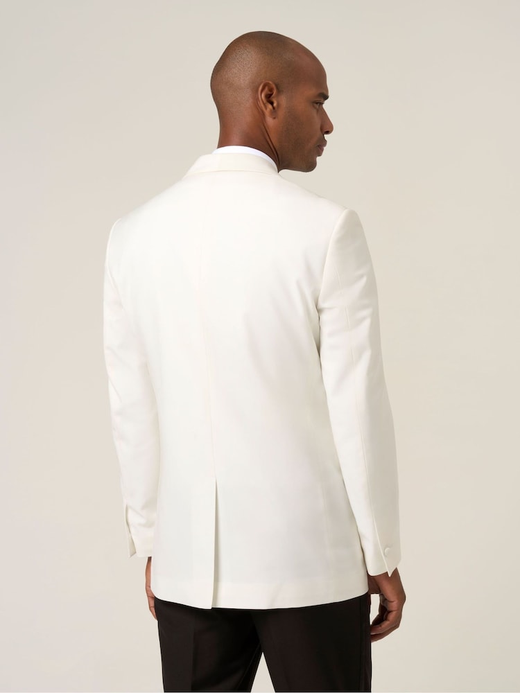 Skopes White Bogart Tailored Fit Tuxedo Jacket - Image 2 of 5 Skopes White Bogart Tailored Fit Tuxedo Jacket - Image 2 of 5