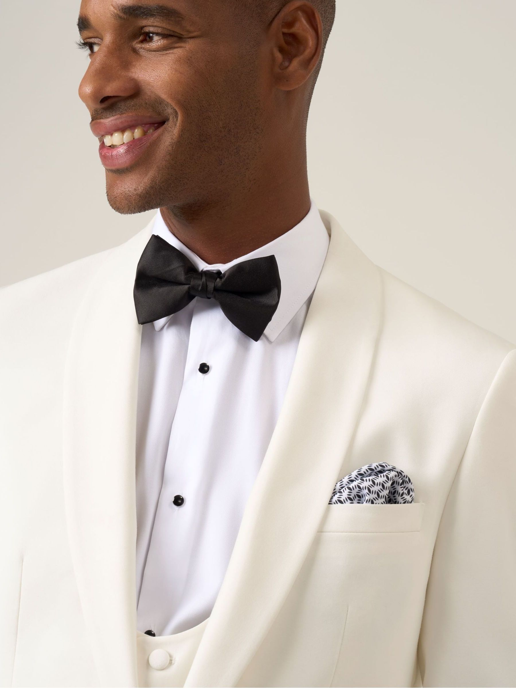 Buy Skopes White Bogart Tailored Fit Tuxedo Jacket from Next South