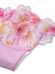 Victoria's Secret Watercolour Pink Thong Embroidery Knickers - Image 4 of 4