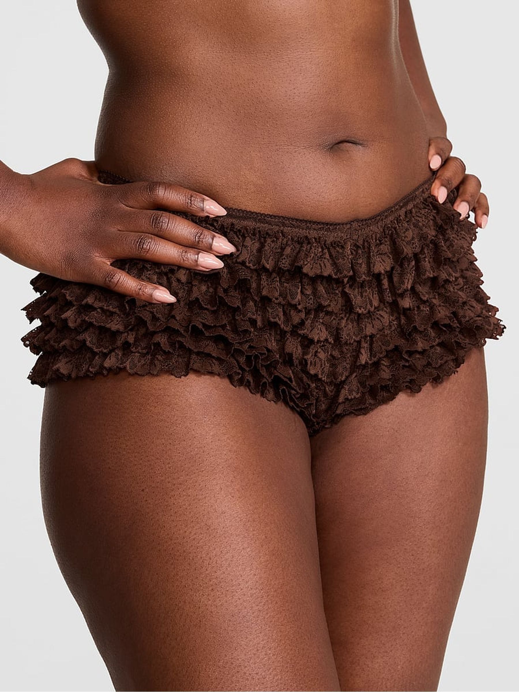 Victoria's Secret PINK Ganache Nude Bloomer Mesh Knickers