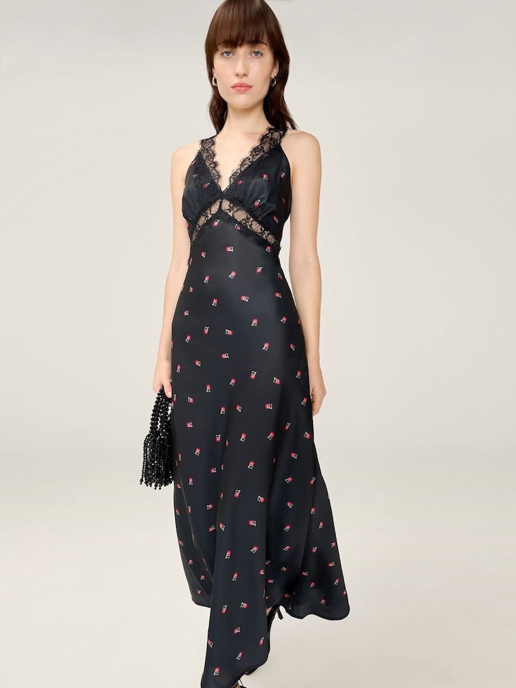 Omnes Black Aurelia Floral Dress - Image 2 of 4 Omnes Black Aurelia Floral Dress - Image 2 of 4