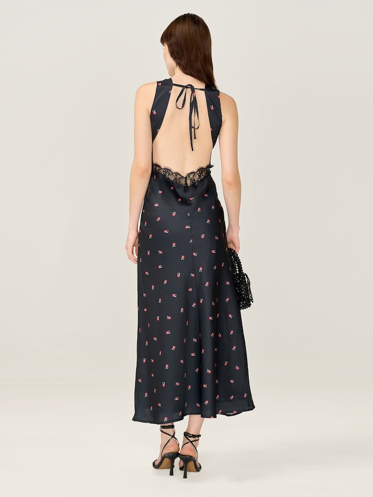 Omnes Black Aurelia Floral Dress - Image 4 of 4 Omnes Black Aurelia Floral Dress - Image 4 of 4