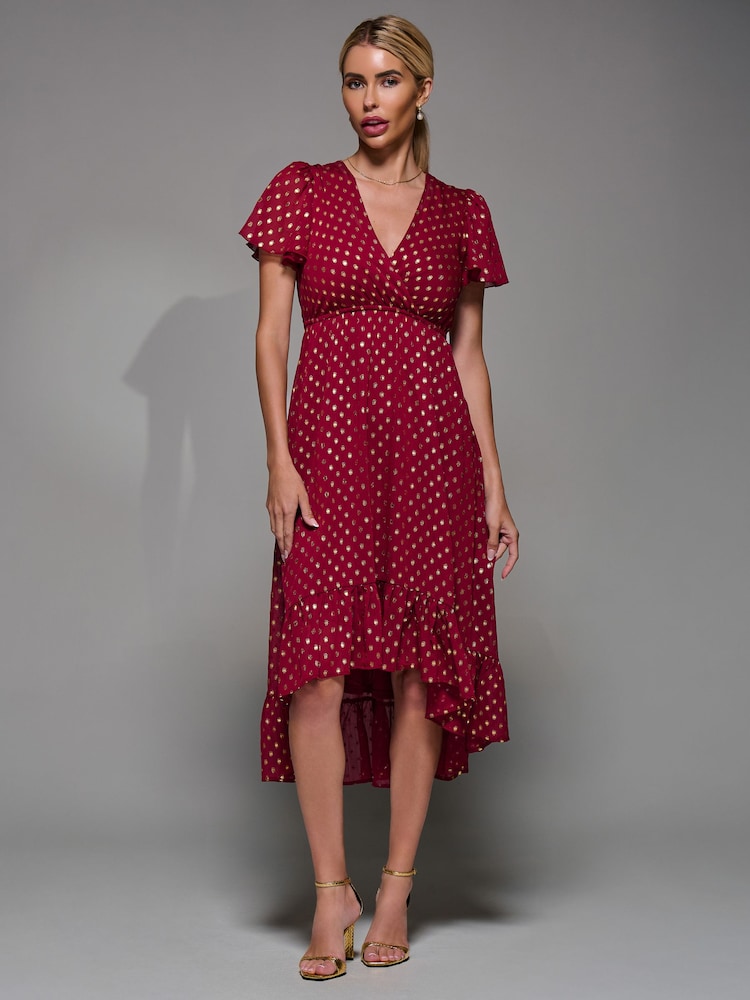 أحمر - Jolie Moi Petite Short Sleeve Midaxi Dress - صورة 6 من 6 أحمر - Jolie Moi Petite Short Sleeve Midaxi Dress - صورة 6 من 6