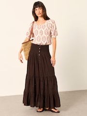 FatFace Kai Ivory Paisley Petite Kai Blouse - Image 3 of 5