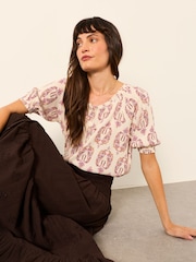 FatFace Kai Ivory Paisley Petite Kai Blouse - Image 5 of 5