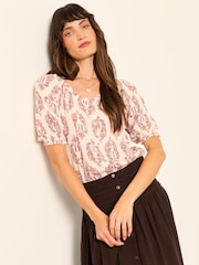 FatFace Kai Ivory Paisley Kai Blouse - Image 1 of 6