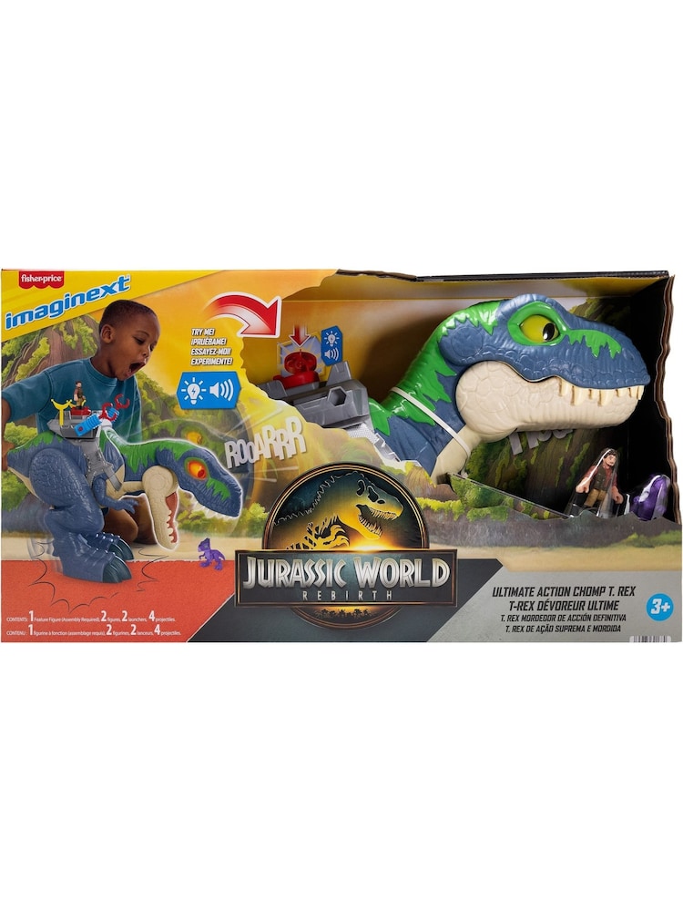 Mattel Games Imaginext Jurassic World 4 Chomp & Eat T Rex - Image 1 of 6 Mattel Games Imaginext Jurassic World 4 Chomp & Eat T Rex - Image 1 of 6