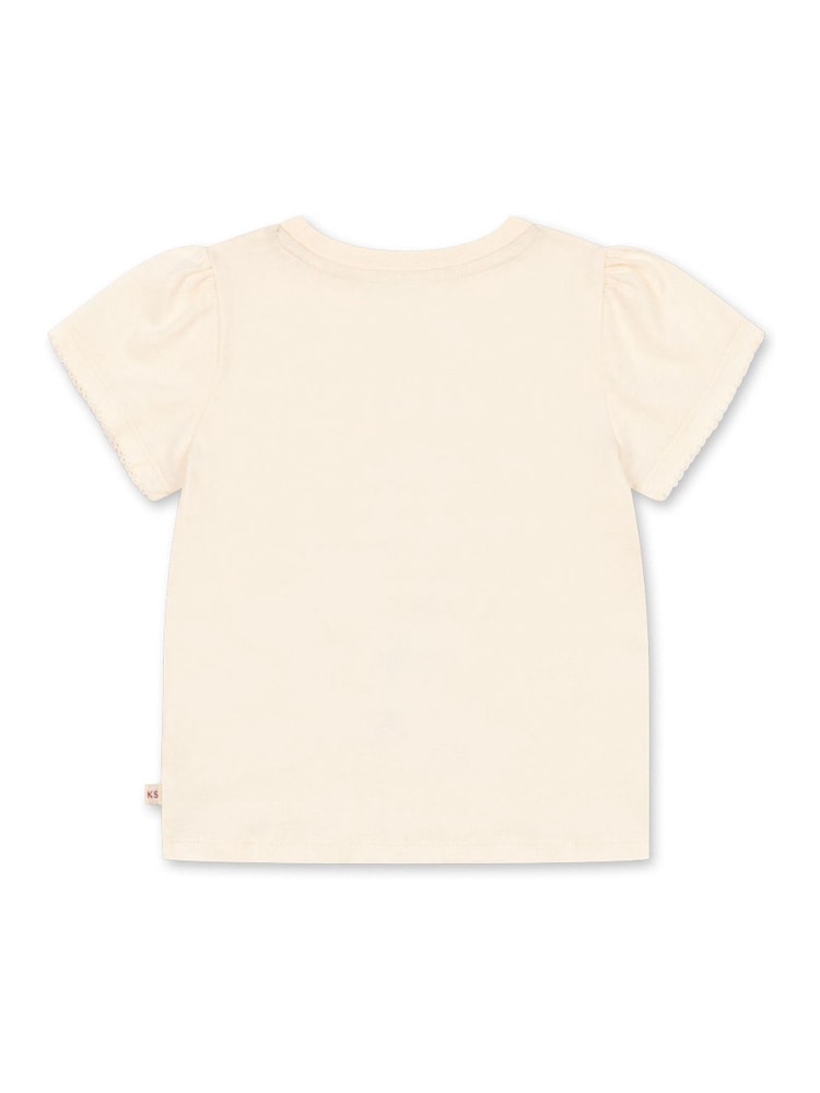 Konges Sløjd Cream Famo Mon Cherry Print Puff Sleeve T-Shirt - Image 2 of 4
