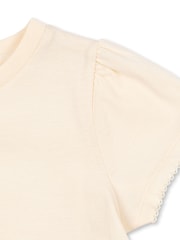 Konges Sløjd Cream Famo Mon Cherry Print Puff Sleeve T-Shirt - Image 3 of 4
