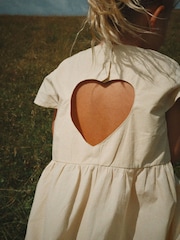 Konges Sløjd Cream Hearly Heart Cut Out Dress - Image 3 of 6
