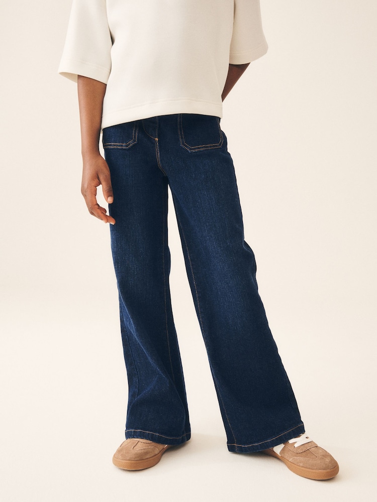 Blue Rinse Wash Denim Flared Trousers (3-16yrs) - Image 1 of 9