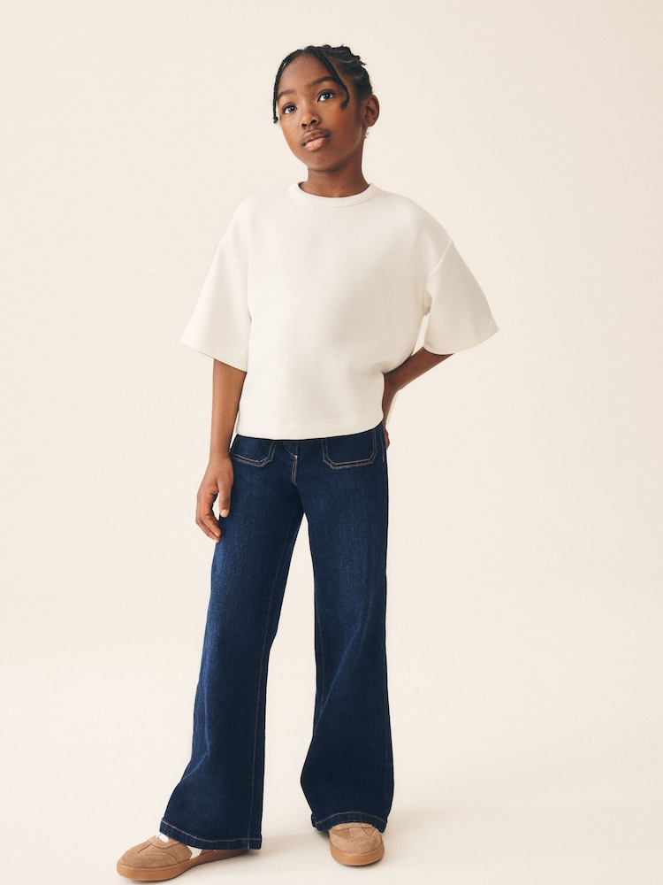 Blue Rinse Wash Denim Flared Trousers (3-16yrs) - Image 2 of 9