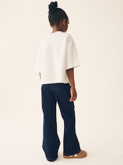 Blue Rinse Wash Denim Flared Trousers (3-16yrs) - Image 3 of 9