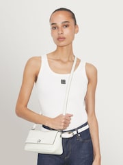 Tory Burch White Charlie Small Shoulder Bag - Image 2 of 6