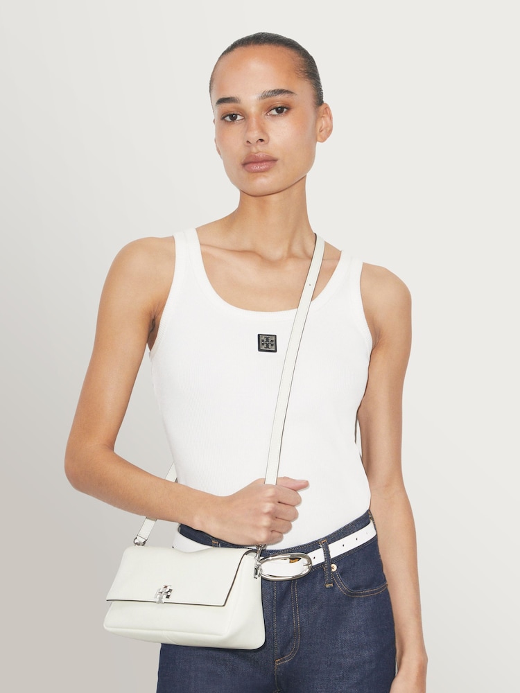 Tory Burch White Charlie Small Shoulder Bag - Image 2 of 6