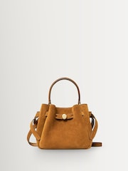 Tory Burch Brown Romy Suede Mini Bucket Bag - Image 1 of 4