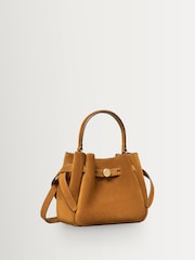 Tory Burch Brown Romy Suede Mini Bucket Bag - Image 2 of 4
