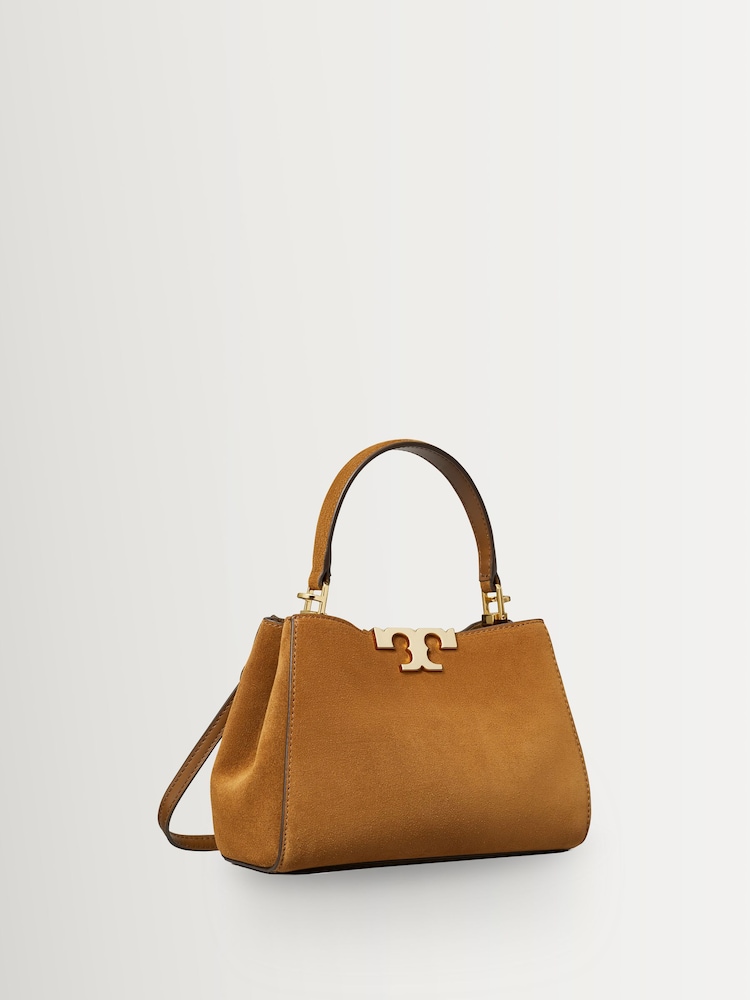 Tory Burch Brown Eleanor Suede Mini Satchel Bag - Image 2 of 4