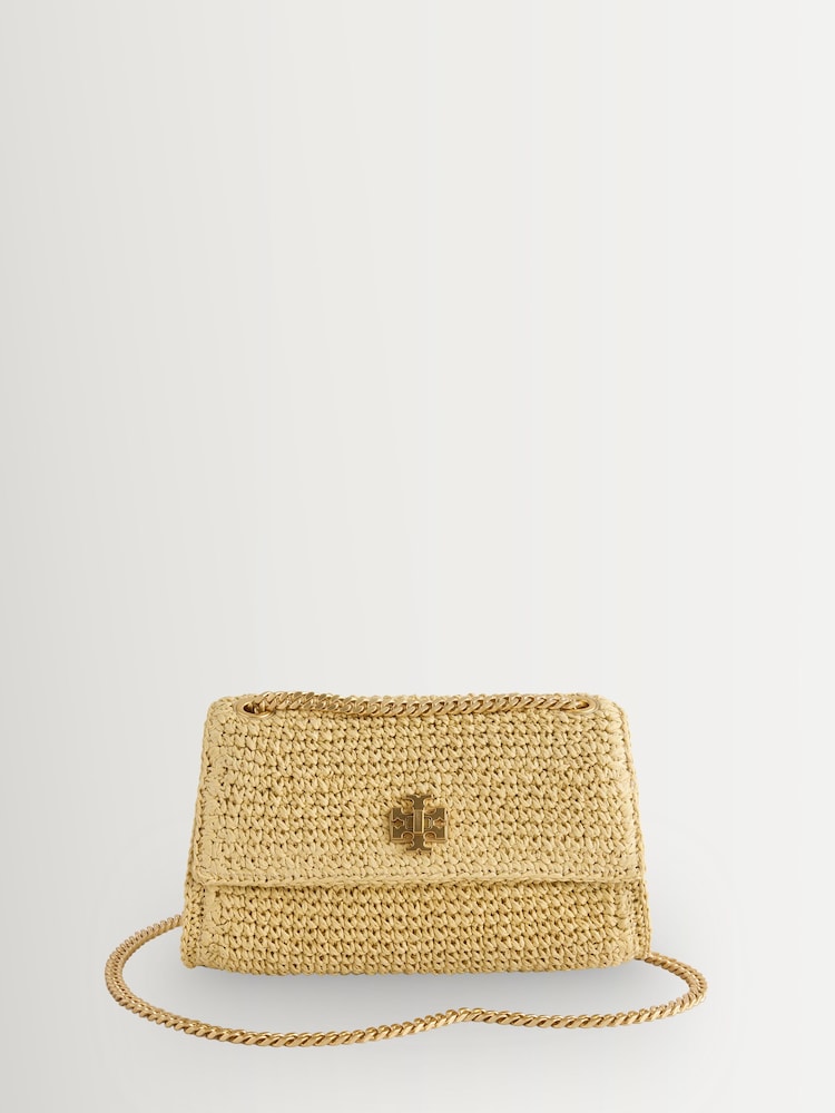Tory Burch Natural Kira Turnlock Straw Mini Bag - Image 1 of 1