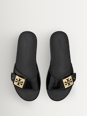 Tory Burch Black Mellow Buckle Slides - Image 3 of 4