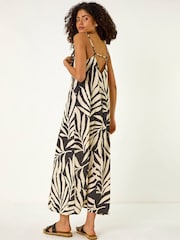 Roman Mono Leaf Print Maxi Dress - Bild 3 von 5