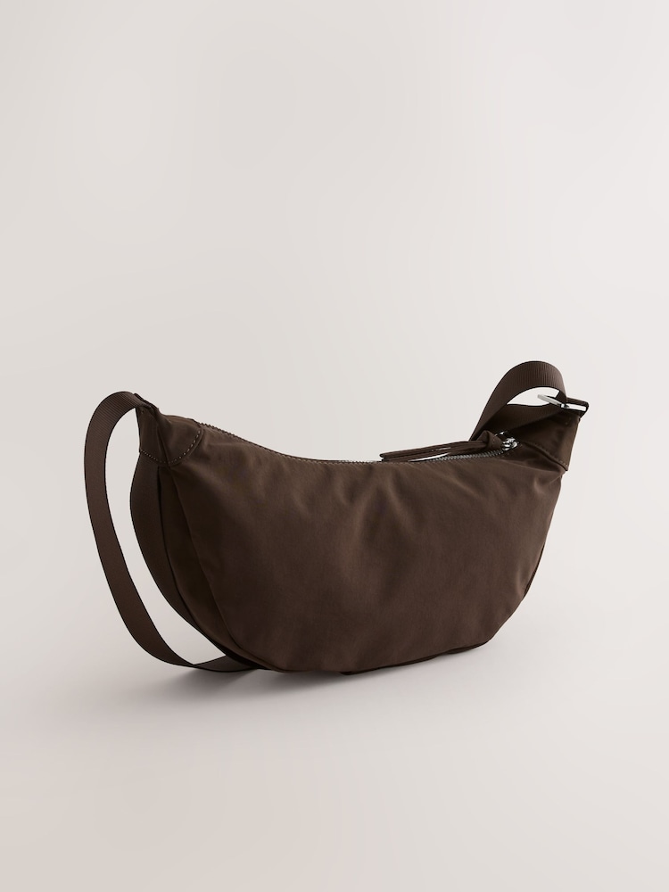 Chocolate Brown Sling Cross Body Bag - Image 2 of 5 Chocolate Brown Sling Cross Body Bag - Image 2 of 5