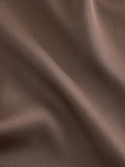 Brown Satin Barrel Tailored Trousers - Image 9 of 9