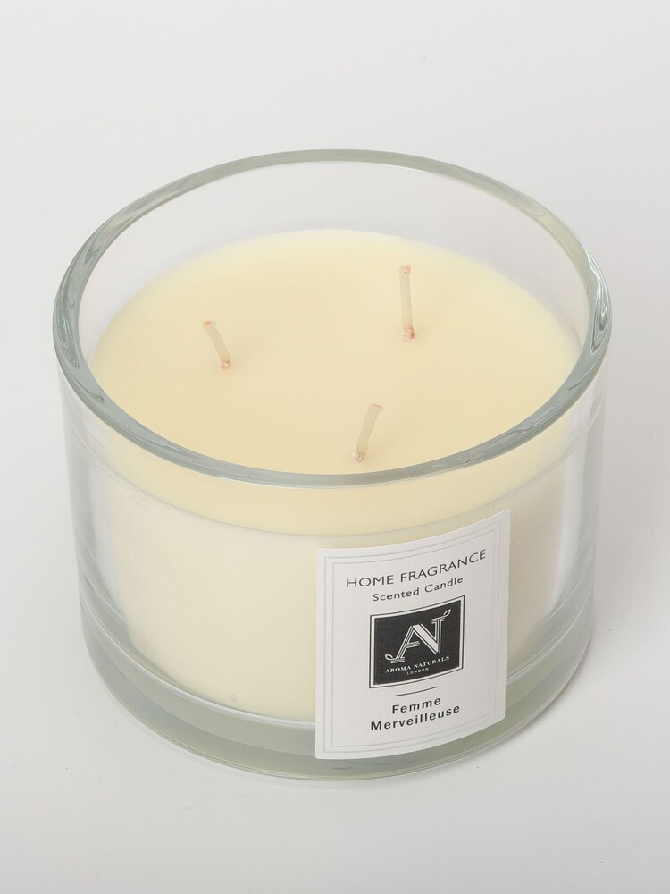 Aroma Naturals Clear Minimalist Luxe Merveilleuse 3 Wick Candle - Image 6 of 6 Aroma Naturals Clear Minimalist Luxe Merveilleuse 3 Wick Candle - Image 6 of 6